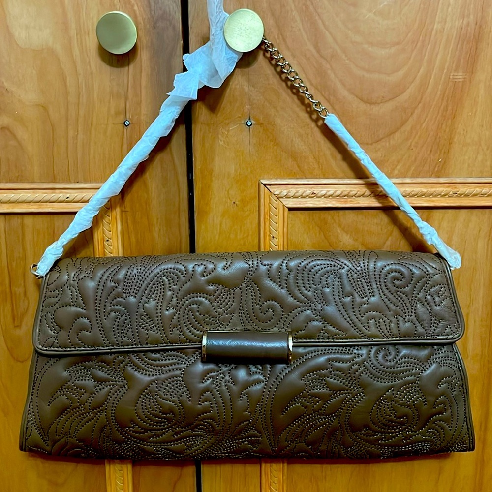 BCBG Maxazria brown leather purse
